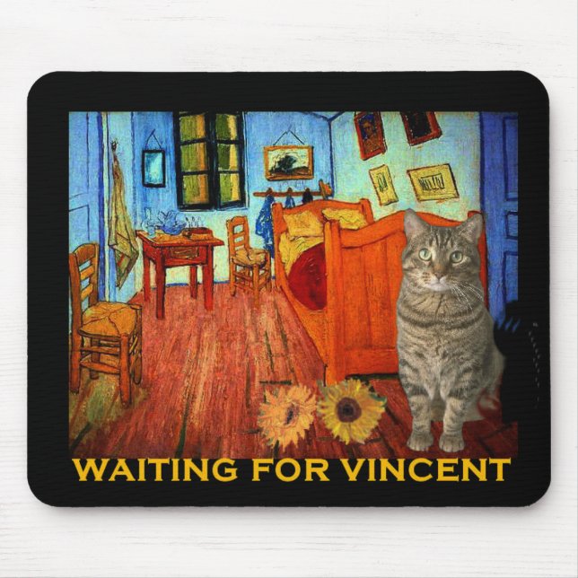Waiting for Vincent Van Gogh Mouse Pad (Front)