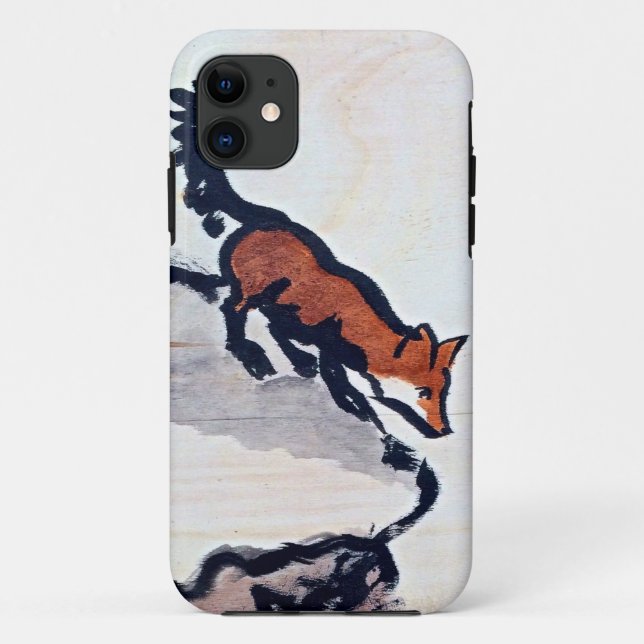 Waiting Fox iPhone Case (Back)
