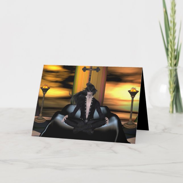 Waiting - Halloween/Vampire/Goth Greeting Card (Front)