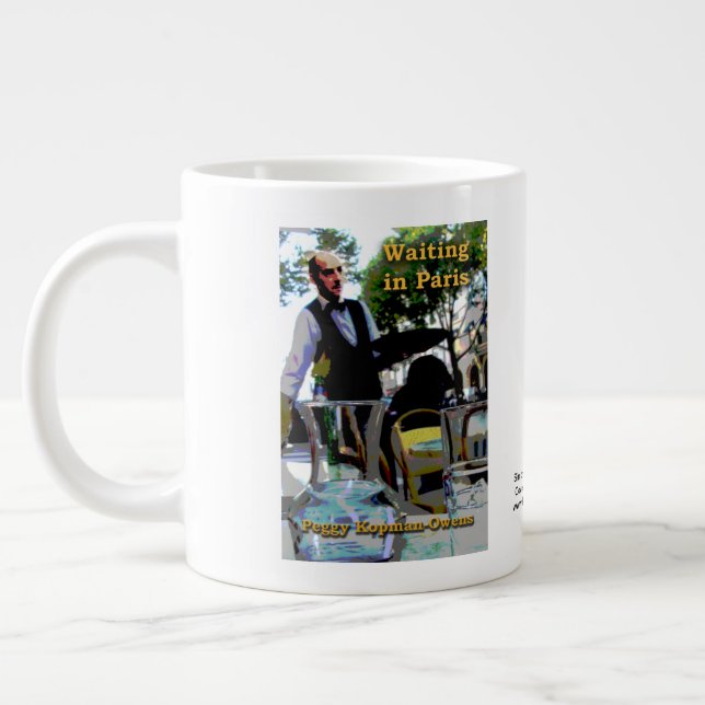 "Waiting in Paris"  Large Coffee Mug (Left)