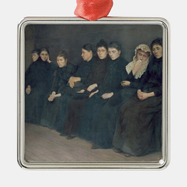 Waiting in the Clinic, 1888 Metal Tree Decoration (Front)