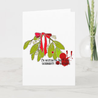 Waiting on Eric underneath the Mistletoe Holiday Card