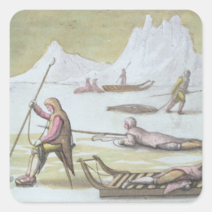 Waiting on the Ice, detail from Seal Hunting (colo