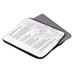 Waiting On You Love Poem Poetry  Laptop Sleeve