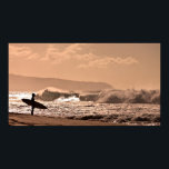 Waiting.......... Poster<br><div class="desc">A surfer waits for a break in the swell before paddling out to surf the world famous Bonzai Pipeline on Oahu, Hawaii's Northshore.</div>