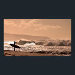 Waiting.......... Poster<br><div class="desc">A surfer waits for a break in the swell before paddling out to surf the world famous Bonzai Pipeline on Oahu,  Hawaii's Northshore.</div>