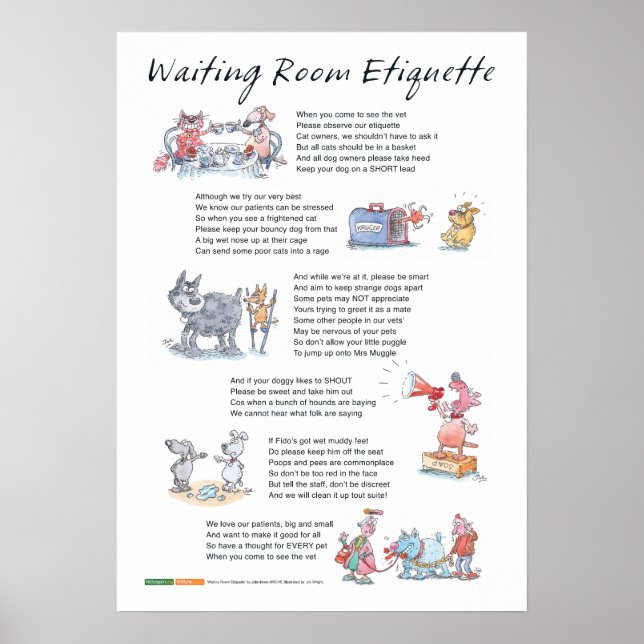 Waiting Room Etiquette - A2 Poster (Front)