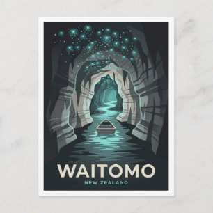 Waitomo Glowworm Caves New Zealand Postcard