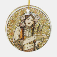 Waitress Art Nouveau Waitress with Tea