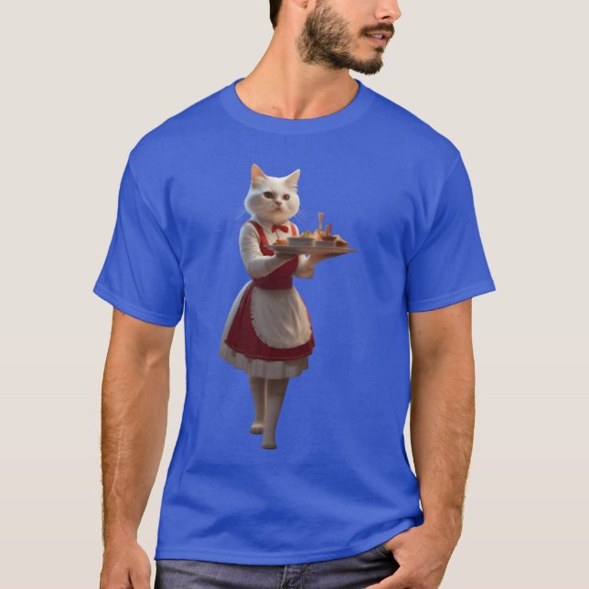 Waitress Cat vintage T-Shirt (Front)
