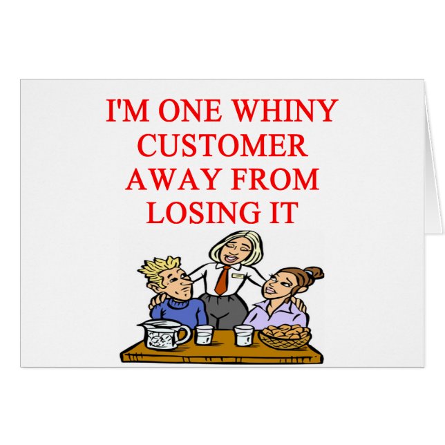 WAITRESS cudtomer joke (Front Horizontal)