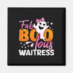 Waitress Halloween Womens Fab Boo Lous  Magnet