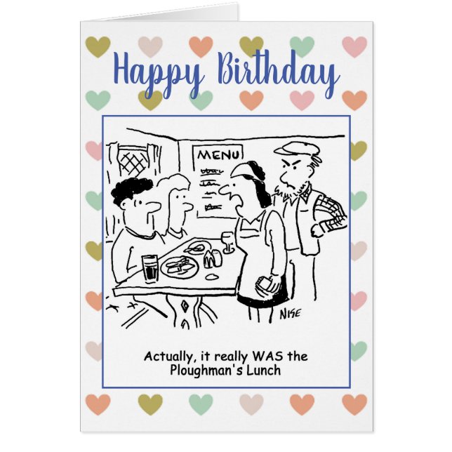 Waitress in Pub Says meal Really was Ploughman's (Front)