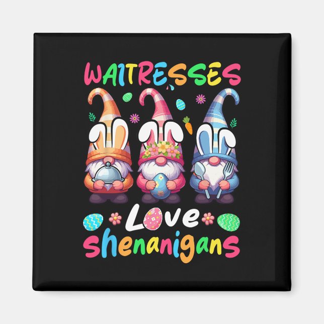 Waitresses Costume Shenanigans Lover Three Gnomes  Magnet (Front)