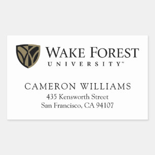 Wake Forest University Wordmark Rectangular Sticker