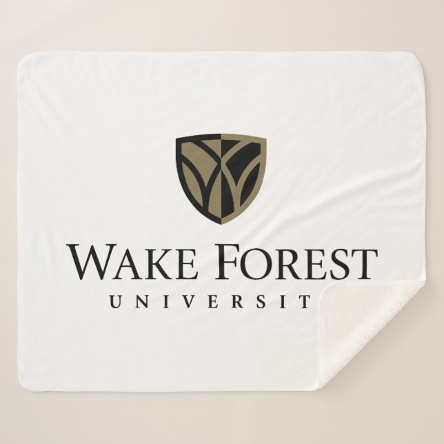 Wake Forest University Wordmark Sherpa Blanket (Front (Horizontal))