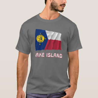 Wake Island Waving Flag with Name T-Shirt
