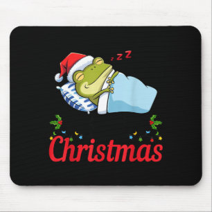Wake Me Up When It's Christmas Cute Frog Animal Sl Mouse Pad