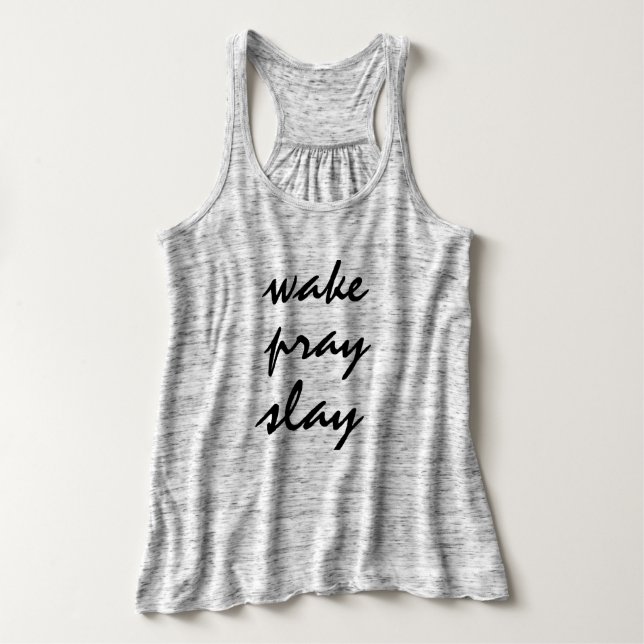 Wake Pray Slay Tank Top (Design Front)