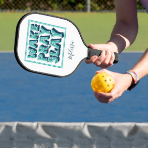 Wake Slay Pray Christian Mission Pastor Pickleball Paddle