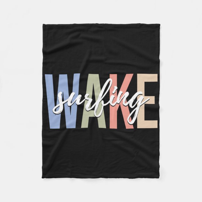 Wake Surfing Wakesurf Wake Surfer Surfing Boat _1  Fleece Blanket (Front)