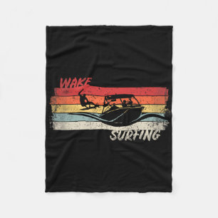 Wake Surfing Wakesurfing Boat Lake Surf T Shirt Wa Fleece Blanket