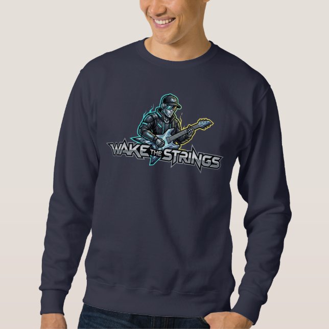 Wake The Strings Retro Future Art Sweatshirt (Front)