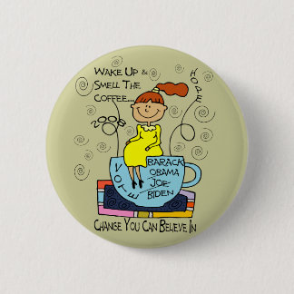 WAKE UP 6 CM ROUND BADGE