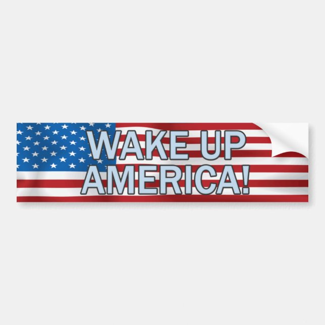 WAKE UP AMERICA Bumper Sticker (Front)
