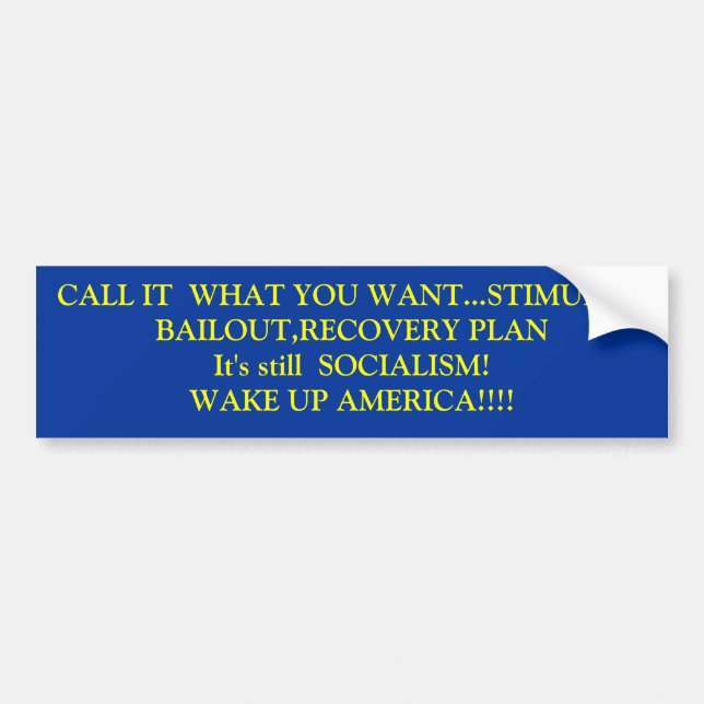 wake up America Bumper Sticker (Front)