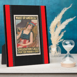 Wake Up America Poster Plaque