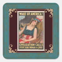 Wake Up America Poster Sticker