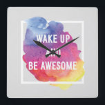 Wake Up And Be Awesome<br><div class="desc">Motivation poster "wake up and be awesome" Vector illustration. | Bigstock® - All Rights Reserved.</div>