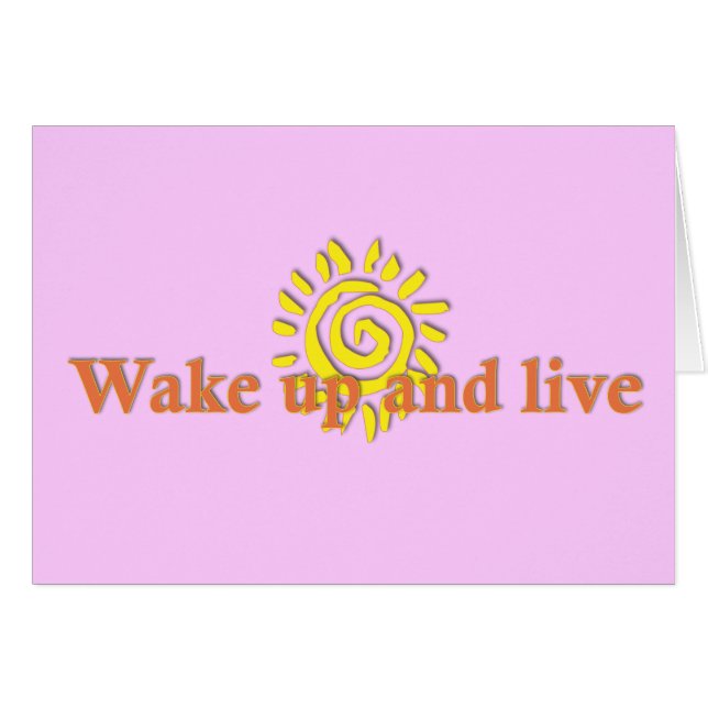 Wake Up and Live (Front Horizontal)