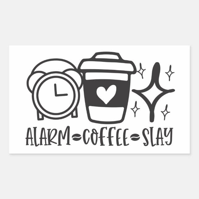 Wake Up and Slay Rectangular Sticker (Front)