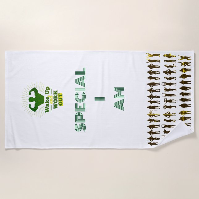 WAKE UP  BEACH TOWEL (Front)