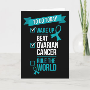 Wake Up Beat Ovarian Cancer Rule The World 1  Card