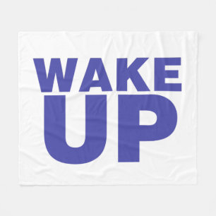 Wake Up Blue Fleece Blanket