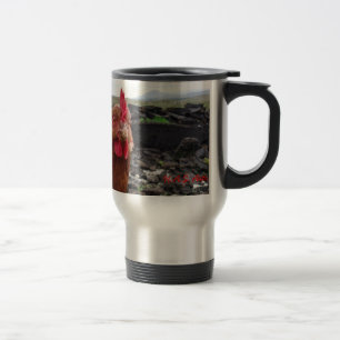 Wake up chicken travel mug