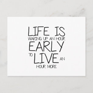 Wake Up Early - Motivation Quotes Postcard