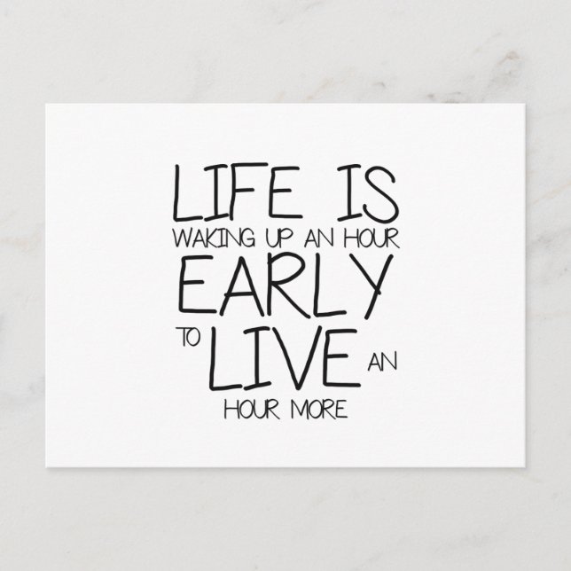 Wake Up Early - Motivation Quotes Postcard (Front)