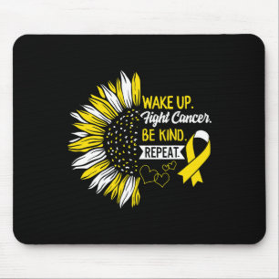 Wake Up Fight Cancer Be Kind Childhood Cancer Awar Mouse Pad
