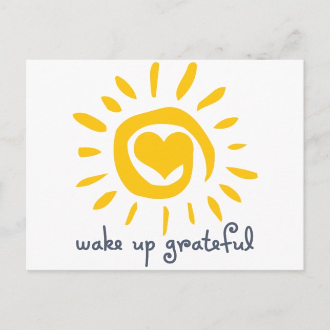 Wake Up Grateful Postcard (Front)