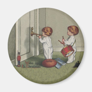 Wake Up Its Christmas cute child illustration Magnet