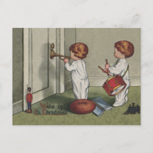 Wake Up Its Christmas cute child illustration Postcard