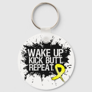 Wake Up Kick Butt Repeat - Endometriosis Key Ring