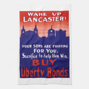 Wake Up Lancaster Tea Towel