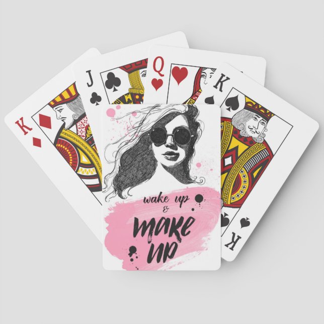 Wake Up & Make Up Playing Cards (Back)
