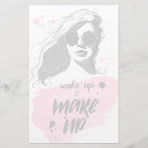 Wake Up & Make Up Stationery