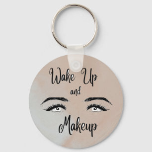 Wake up & Makeup Key Ring